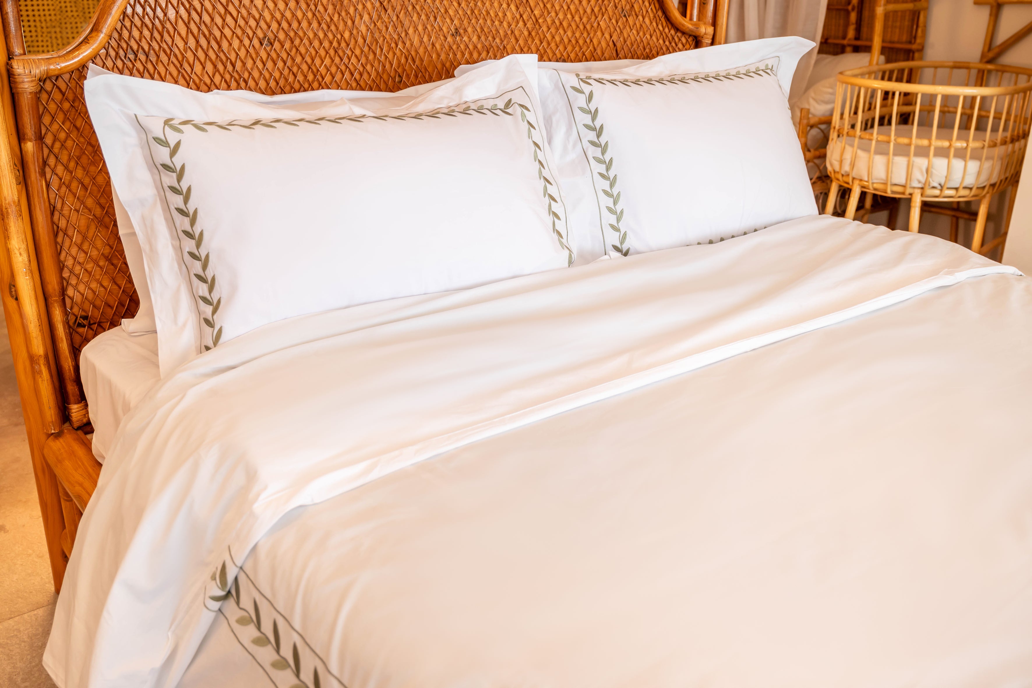 Embroidered Duvet Cover Set – 300 Thread Count Egyptian Giza Cotton