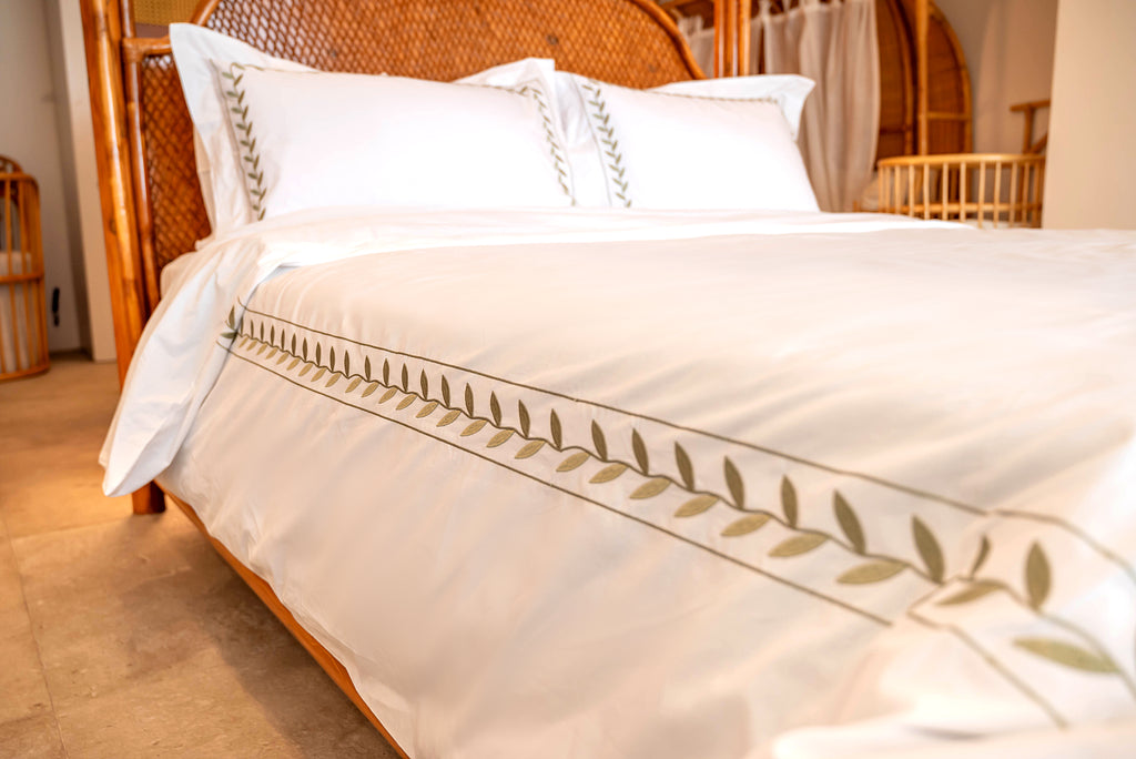 Embroidered Duvet Cover Set – 300 Thread Count Egyptian Giza Cotton