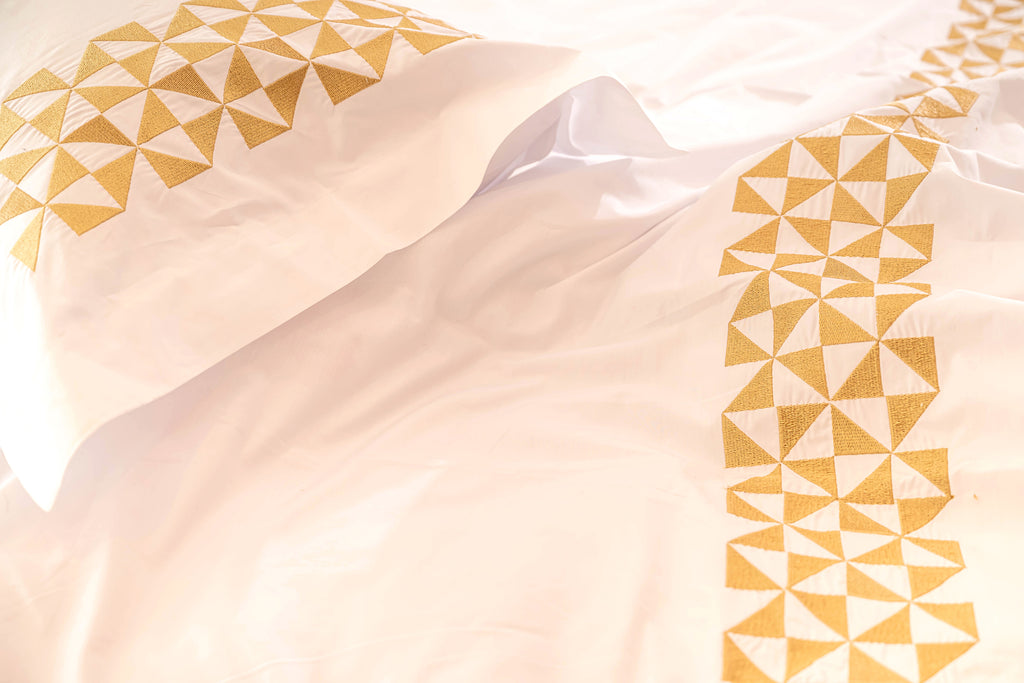 Embroidered Duvet Cover Set – 300 Thread Count Egyptian Giza Cotton