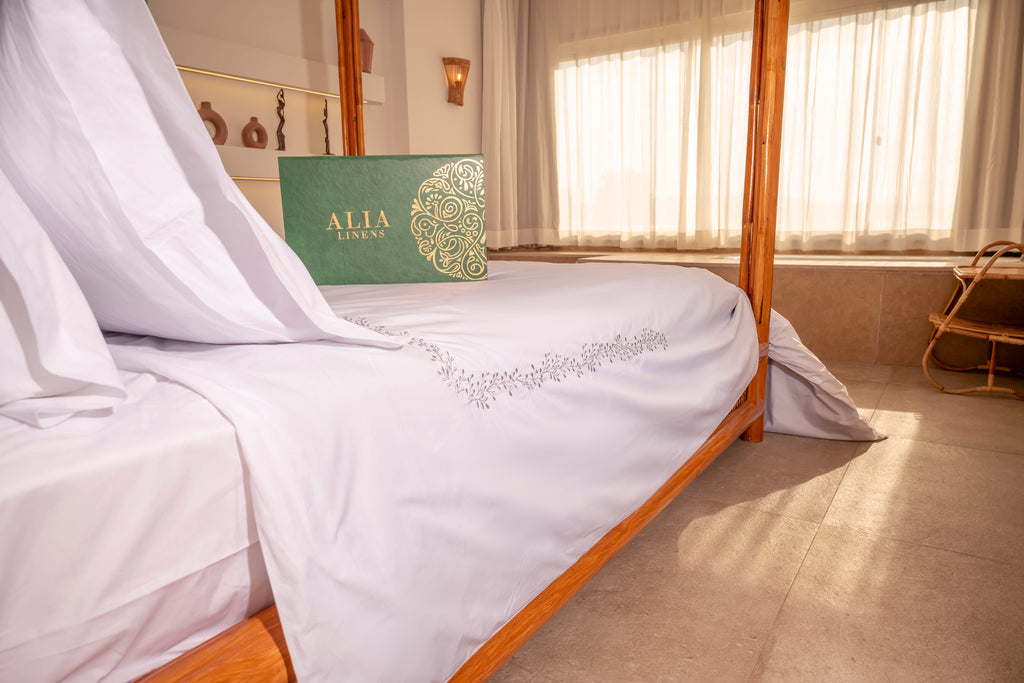 Embroidered Duvet Cover Set – 300 Thread Count Egyptian Giza Cotton