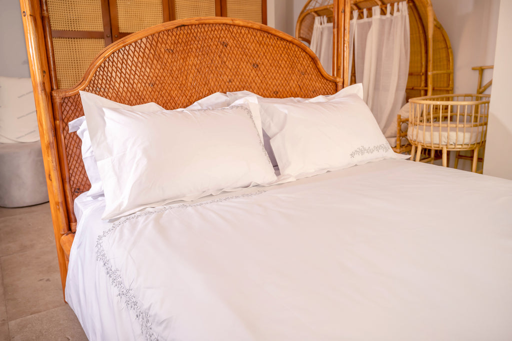 Embroidered Duvet Cover Set – 300 Thread Count Egyptian Giza Cotton