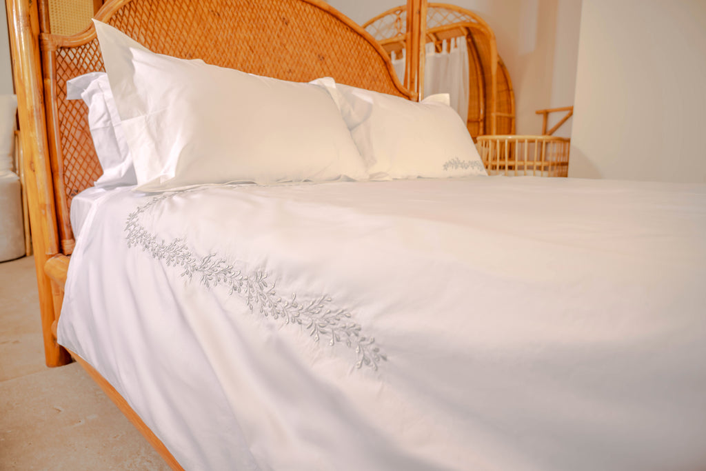 Embroidered Duvet Cover Set – 300 Thread Count Egyptian Giza Cotton