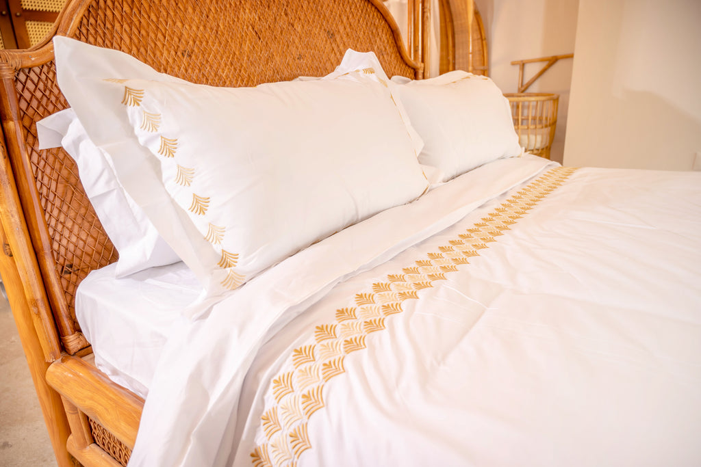 Embroidered Duvet Cover Set – 300 Thread Count Egyptian Giza Cotton
